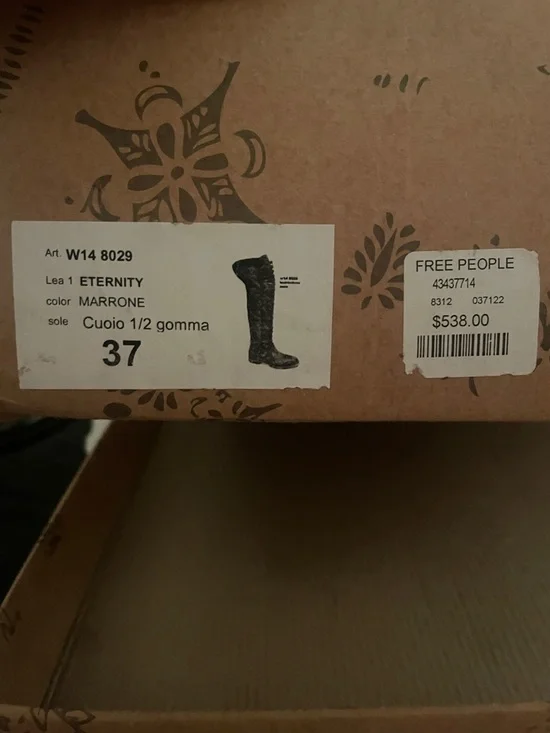 Free People Rare Black Forest Over the Knee-High Boot in Marrone Brown - Picture 2 of 10